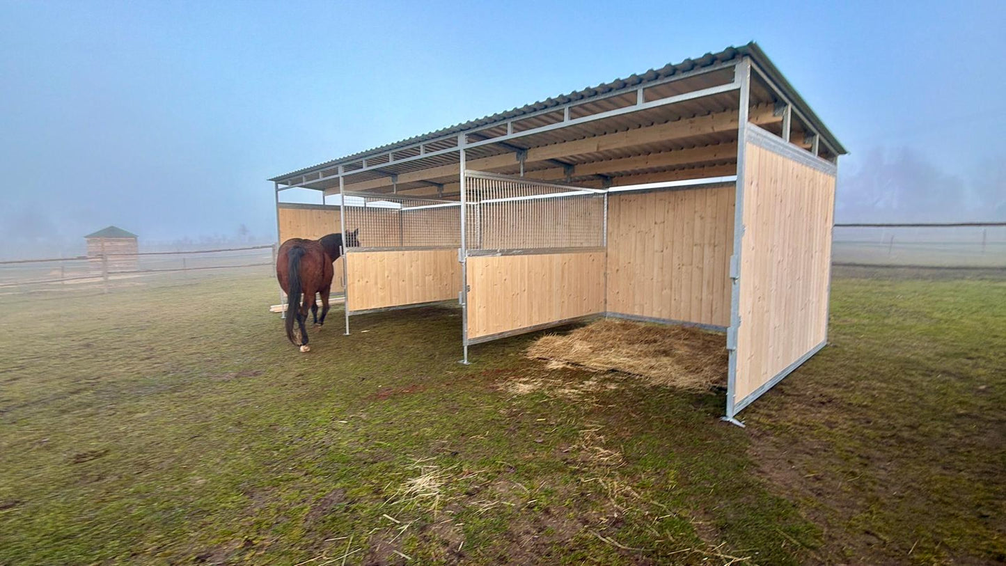 Holzunterstand für Pferde 3 x 6 m