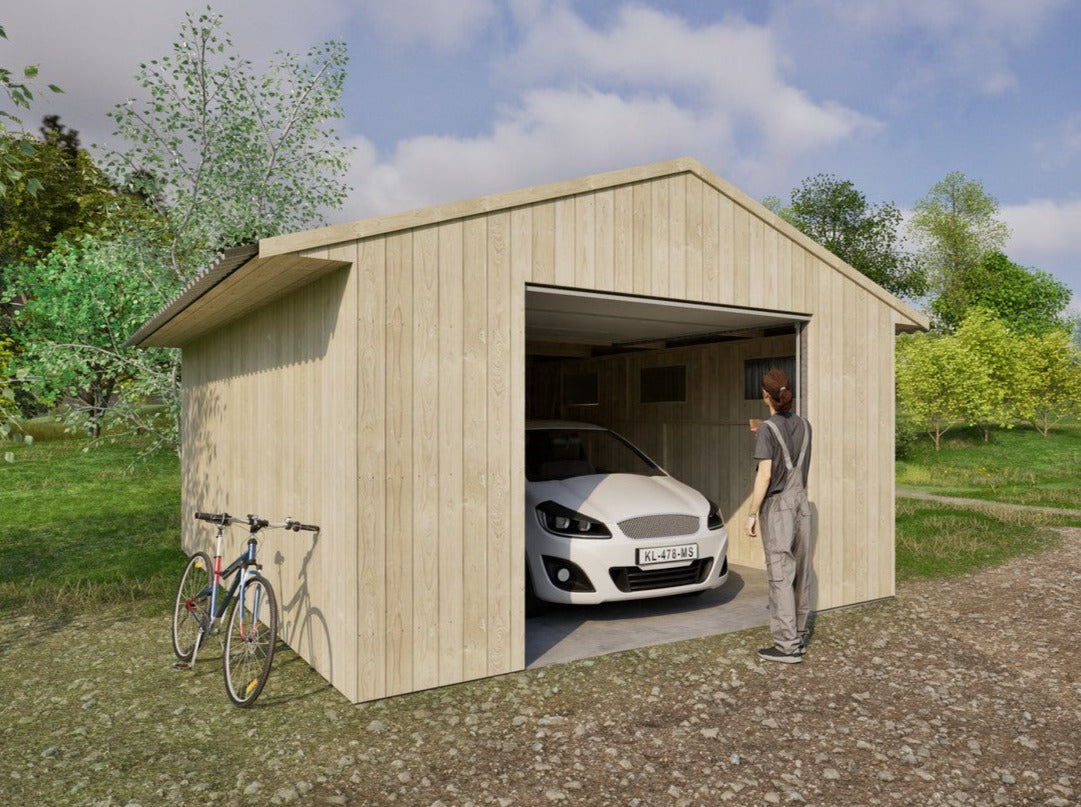 Dřevěná garáž 3 x 6 m