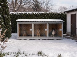 Odstavný trojbox pro psy, rozměr 1,25 x 2,25 x 0,8 m