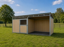 Dřevěný přístřešek pro koně 3 x 6 m s boxem