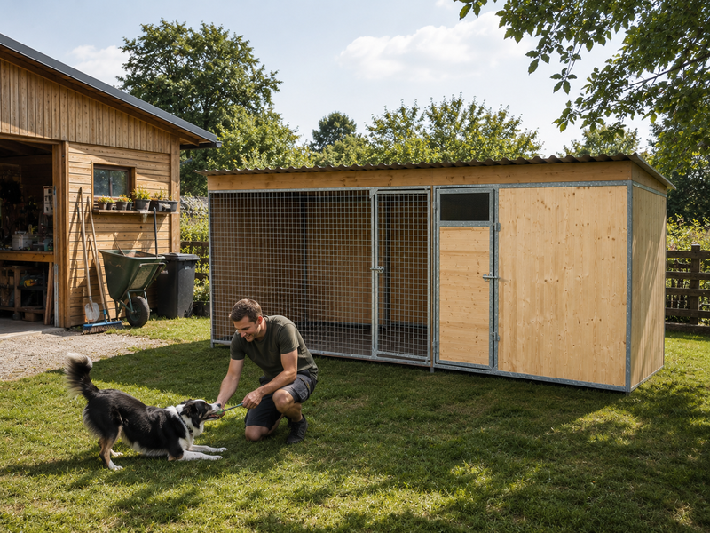 Kotec pro psa 2 x 3 m s přístavkem 2 x 2 m