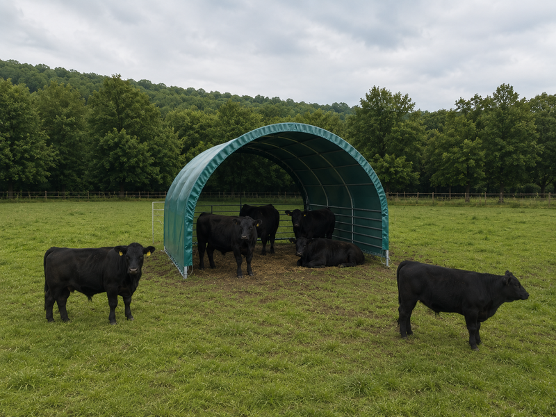 Plachtový přístřešek pro koně a skot 6 x 6 m